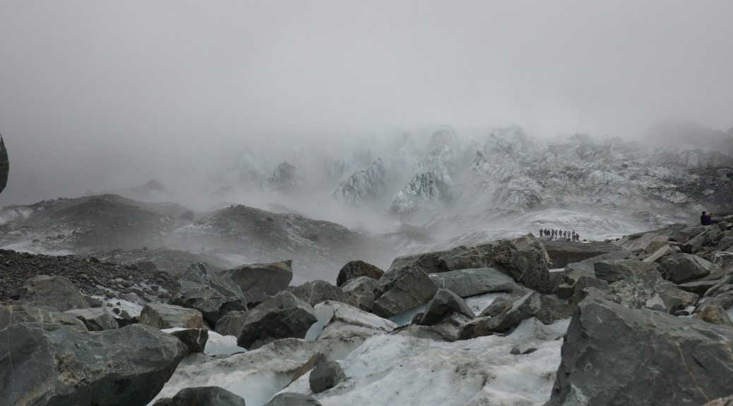Fox Glacier in the mist